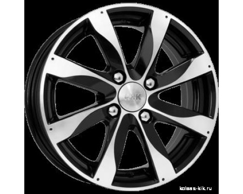 Диск КиК Джемини 5,5x14/4x100 D67,1 ET39 алмаз чёрный