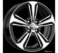 Диск КиК КС777 6,0x15/4x100 D54,1 ET48 алмаз чёрный