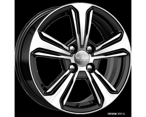 Диск КиК КС777 6,0x15/4x100 D54,1 ET48 алмаз чёрный