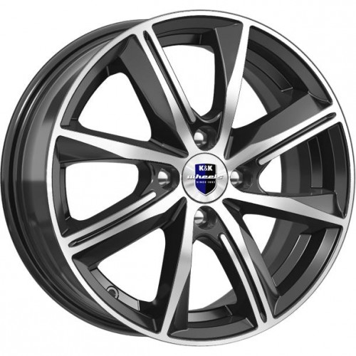 Диск КиК Арнар 7,0x17/5x112 D66,6 ET35 алмаз чёрный