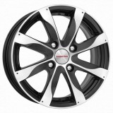 Диск KiK Джемини 6,0x15/4x100 D60,1 ET48 алмаз чёрный