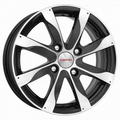 Диск KiK Джемини 6,0x15/4x100 D60,1 ET48 алмаз чёрный