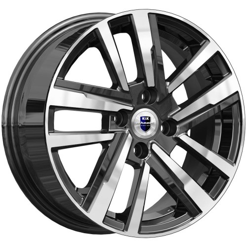 Диск КиК Хант 6,0x15/4x100 D54,1 ET46 алмаз чёрный