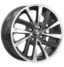 Диск КиК КС899 6,0x15/4x100 D60,1 ET37 алмаз чёрный