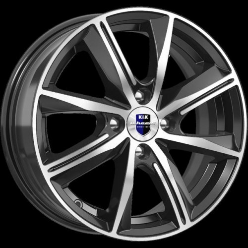 Диск КиК Арнар 6,0x15/4x100 D67,1 ET35 алмаз чёрный