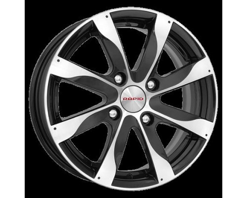 Диск КиК Джемини 5,5x14/4x100 D56,6 ET39 алмаз чёрный