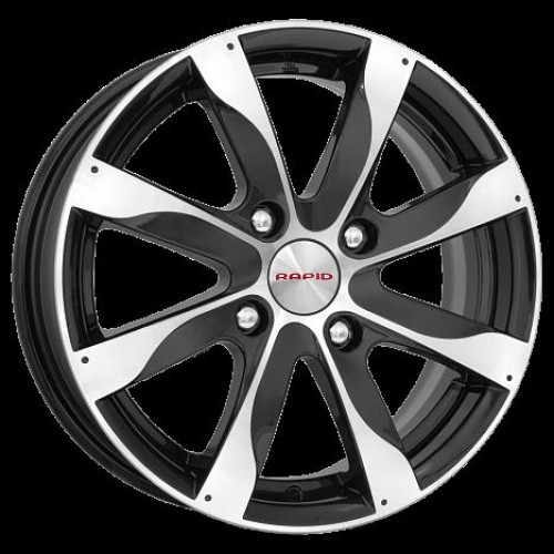 Диск КиК Джемини 5,5x14/4x100 D56,6 ET39 алмаз чёрный