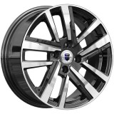 Диск КиК Хант 6,0x15/4x100 D60,1 ET37 алмаз чёрный