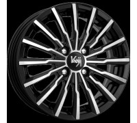 Диск КиК Акцент 5,5x14/4x100 D56,6 ET45 алмаз чёрный