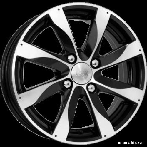 Диск КиК Джемини 5,5x14/4x100 D60,1 ET43 алмаз чёрный